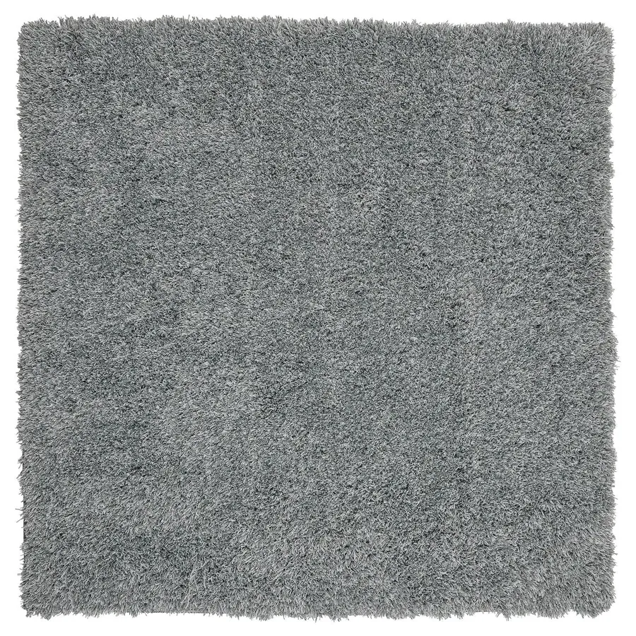 VINDEBAK Rug, high pile, grey, 80x80 cm, 50518868