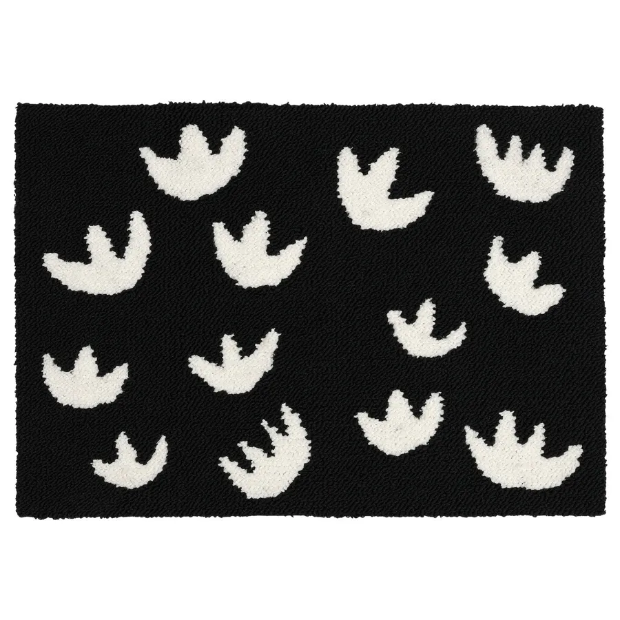 SEJSTRUP Door mat, indoor, black/white, 40x60 cm, 50529409