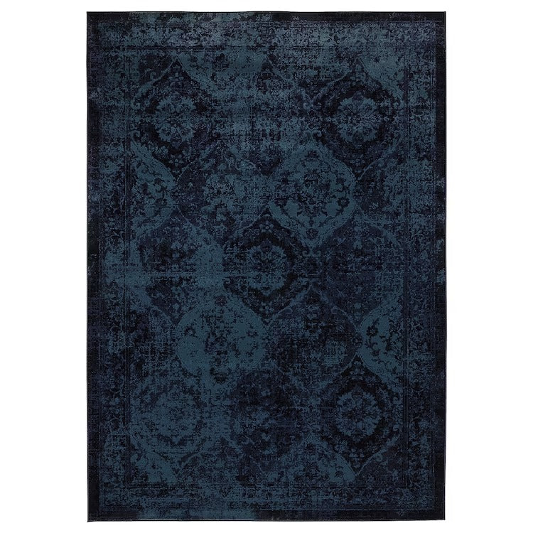 VONSBAK Rug, low pile, dark blue, 133x195 cm, 50528886