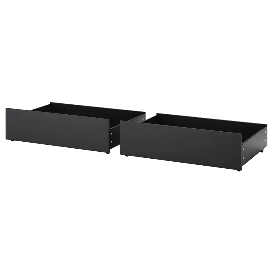 MALM Bed storage box for high bed frame, black-brown, 200 cm, 60354499