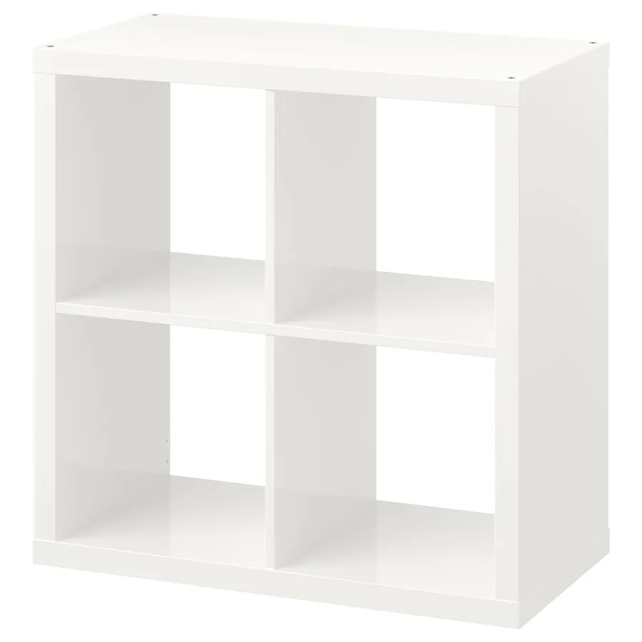 KALLAX Shelving unit, high-gloss white, 77x77 cm, 60471728