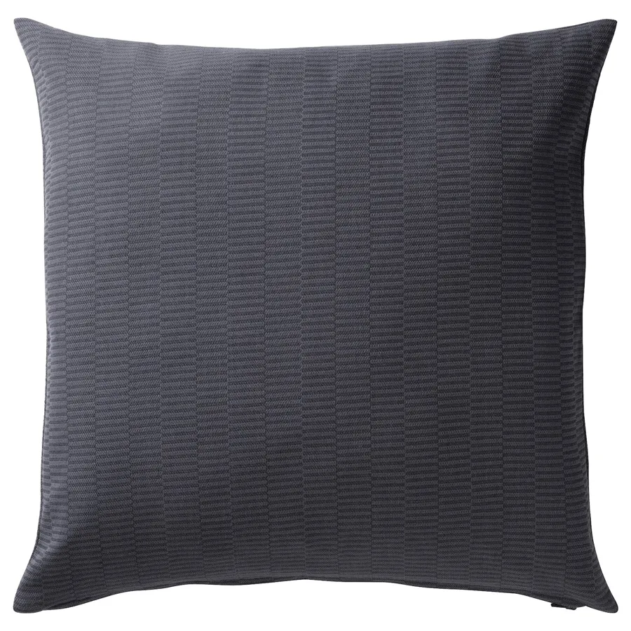 PLOMMONROS Cushion cover, dark grey/grey, 50x50 cm, 60502249