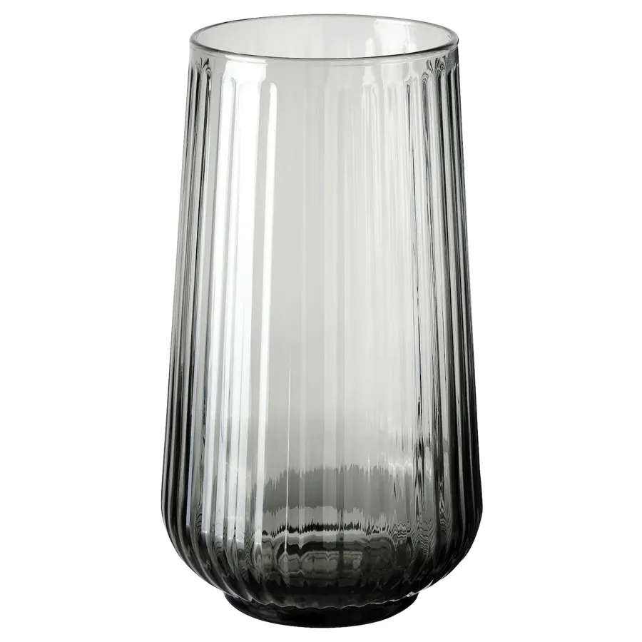 GRADVIS Vase, grey 19 cm, 60502918