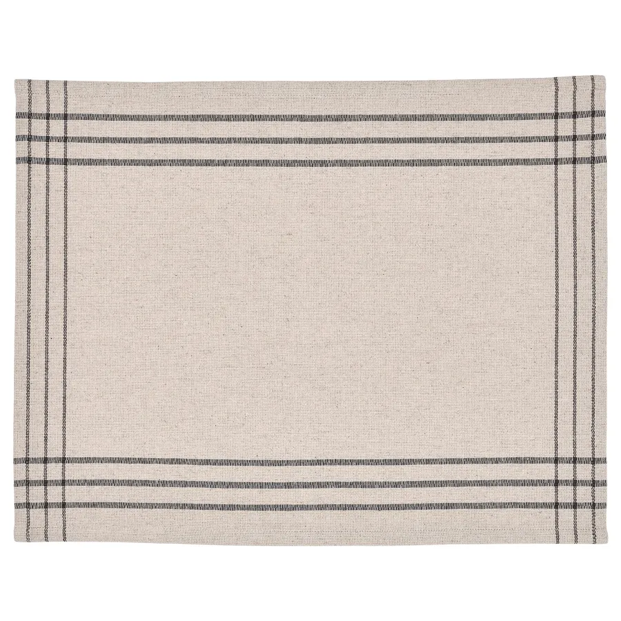 VARARV Place mat, dark grey/natural, 35x45 cm, 60545852