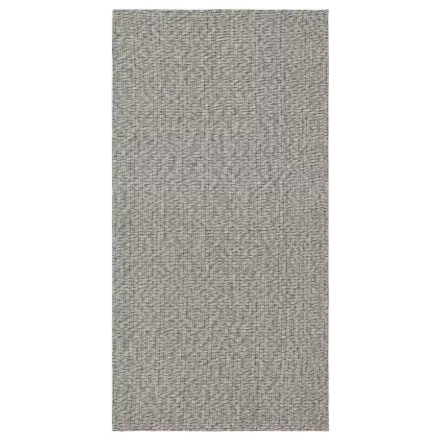 TIPHEDE rug, flatwoven, black/natural, 80x150 cm, 60528881