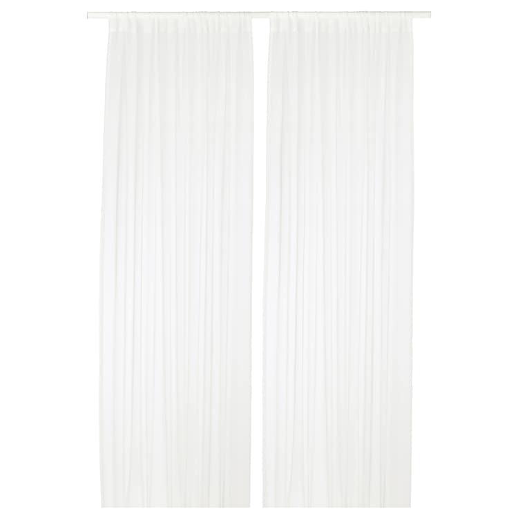 TERESIA Sheer curtains, 1 pair, white, 145x250 cm, 70232332