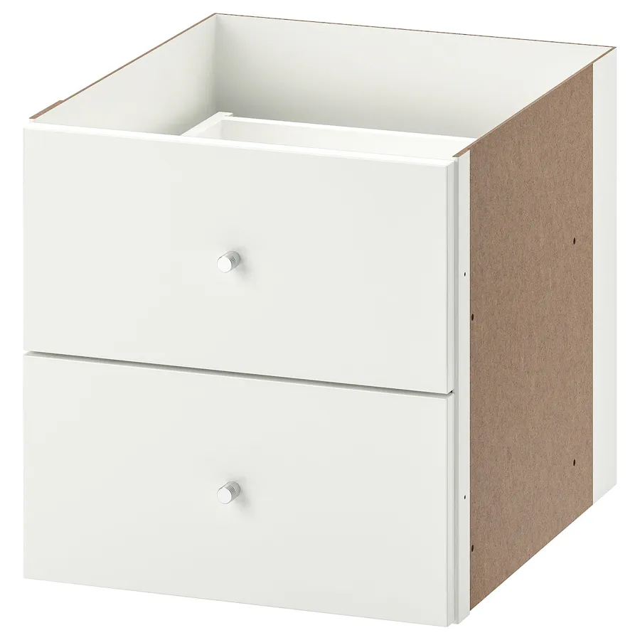 KALLAX Insert with 2 drawers, high-gloss white, 33x33 cm, 70351612