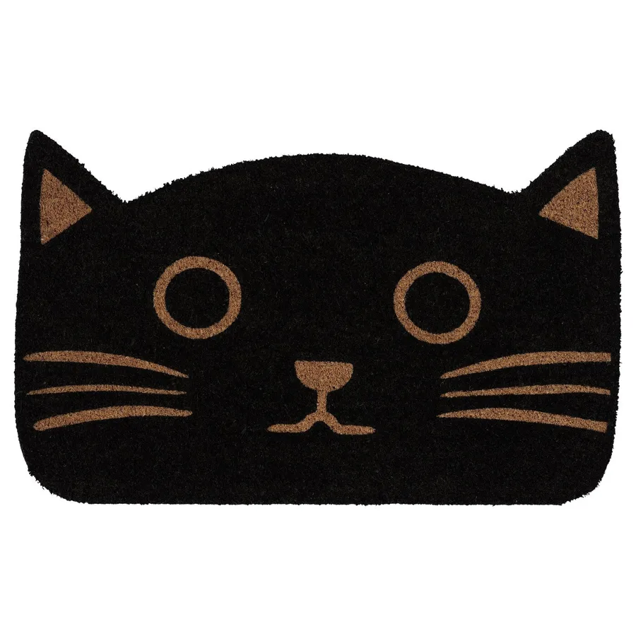 GLEJBJERG Door mat, black/cat 50x80 cm, 70518377
