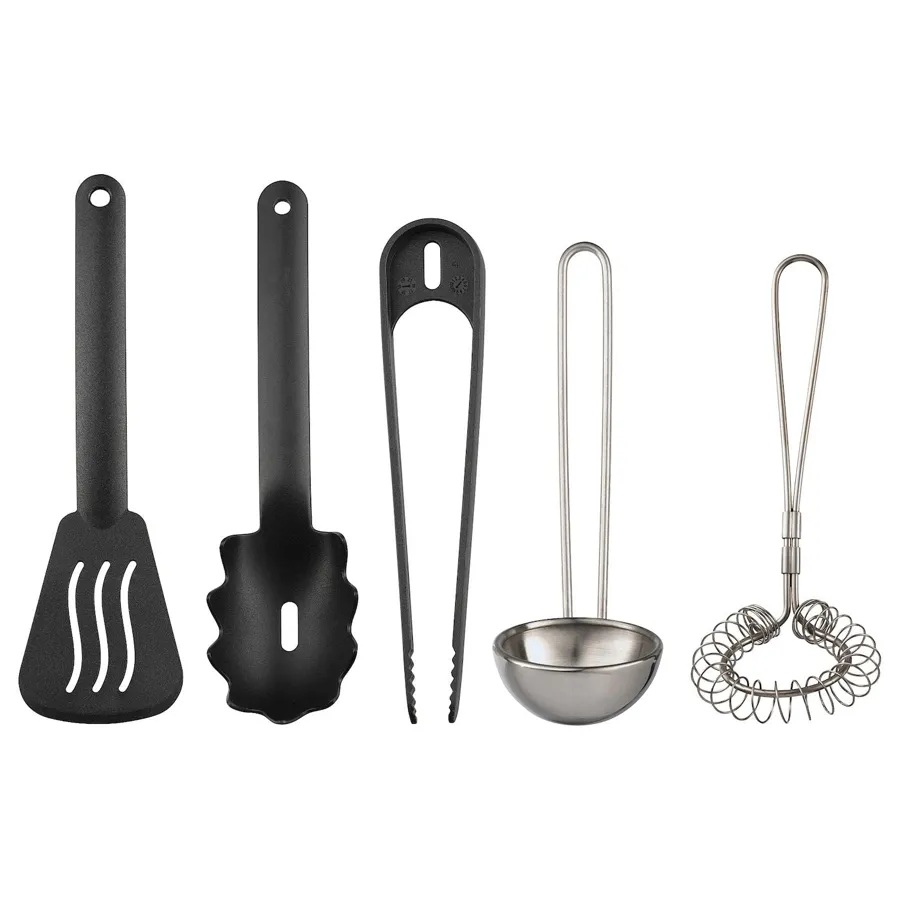 DUKTIG 5-piece toy kitchen utensil set, multicolour, 80157841