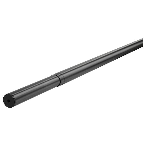 HUGAD Curtain rod, black 120-210 cm, 80217133