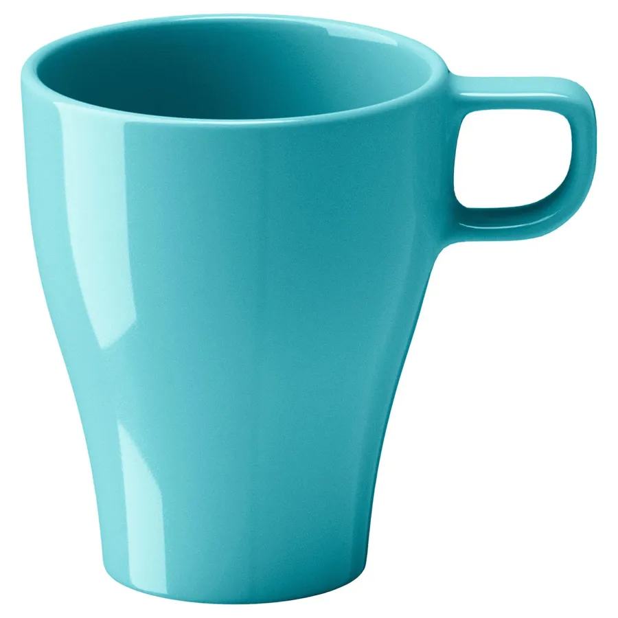FARGRIK Mug, turquoise, 25 cl, 80234806