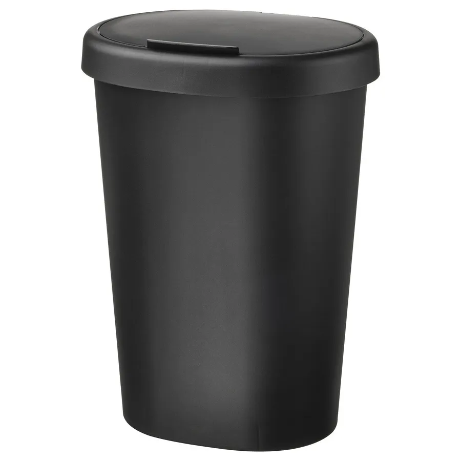 HOLASS Bin with lid, black, 8 l, 80520501