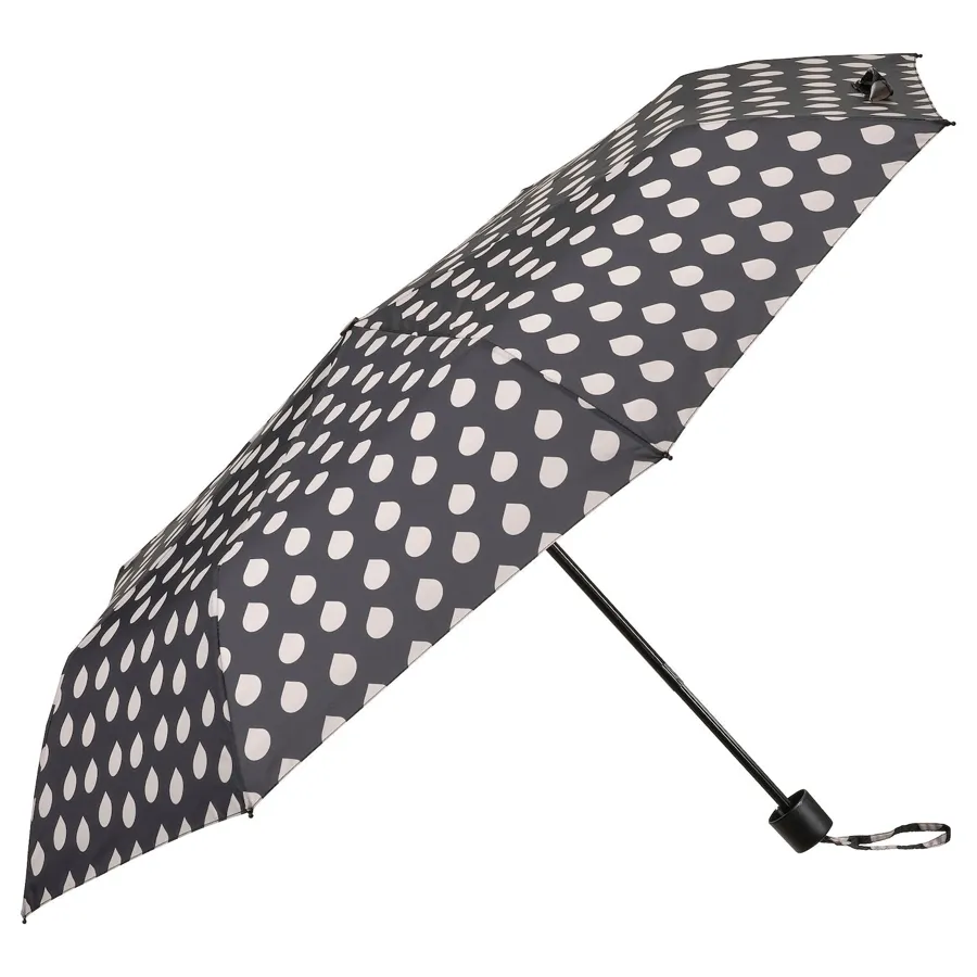 KNALLA Umbrella, black/beige drop, 80534287