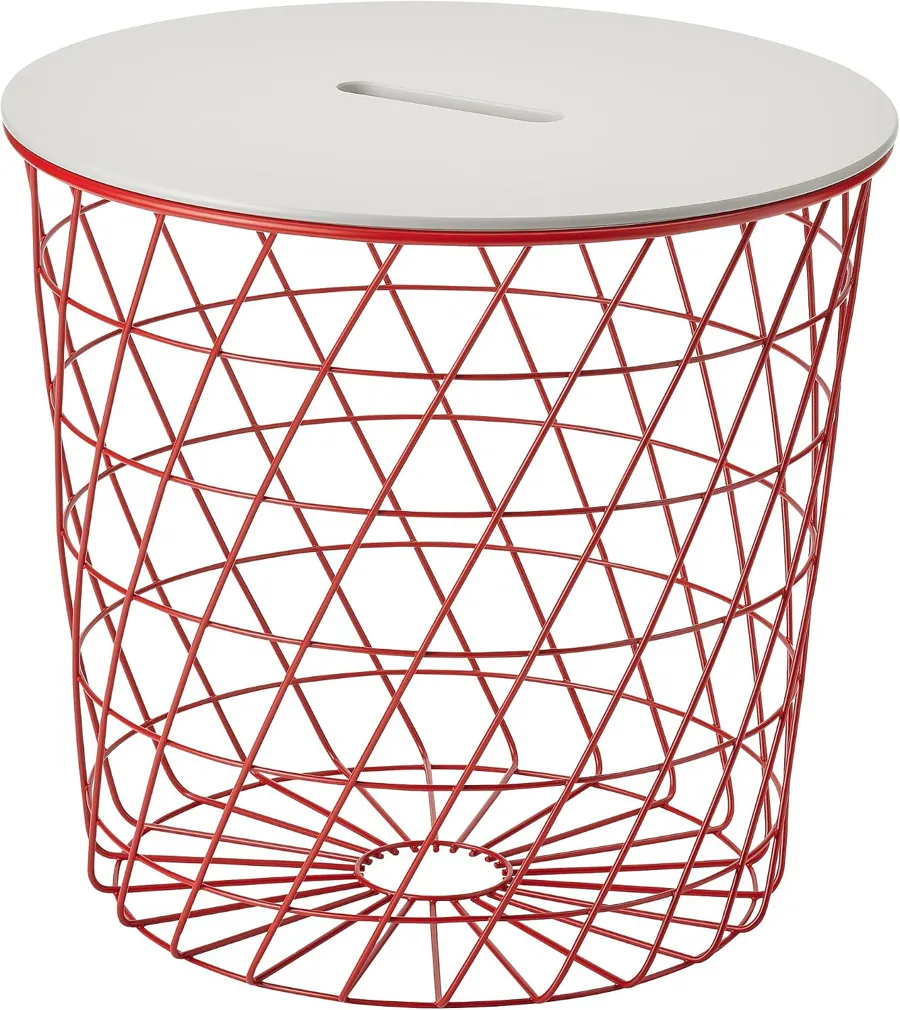 KVISTBRO Storage table, red/light grey, 44 cm, 70525387