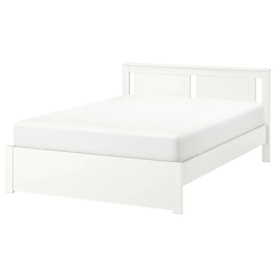 SONGESAND Bed frame, white/LurOy, 180x200 cm, 89241303