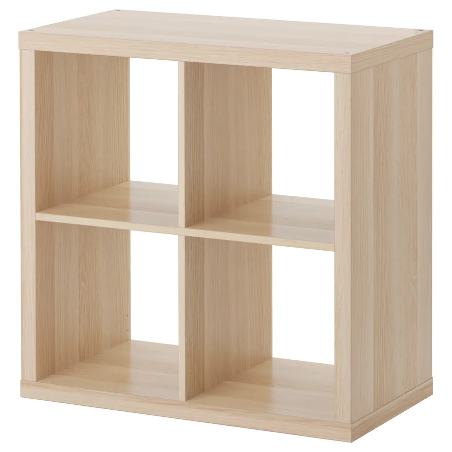 KALLAX Shelving unit, white stained oak effect, 77x77 cm, 90362921