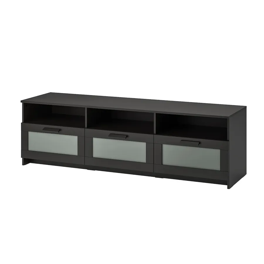 BRIMNES TV bench, black, 180x41x53 cm, 90409891