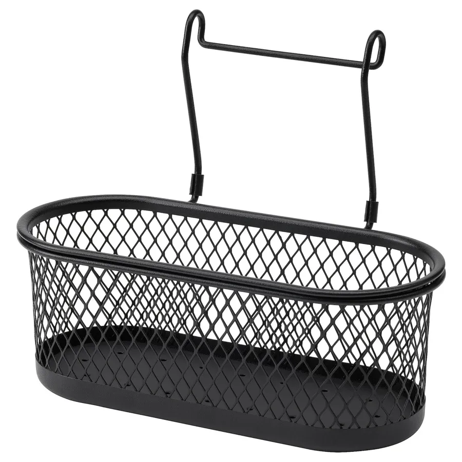 HULTARP Container, black/mesh, 31x16 cm, 90448835