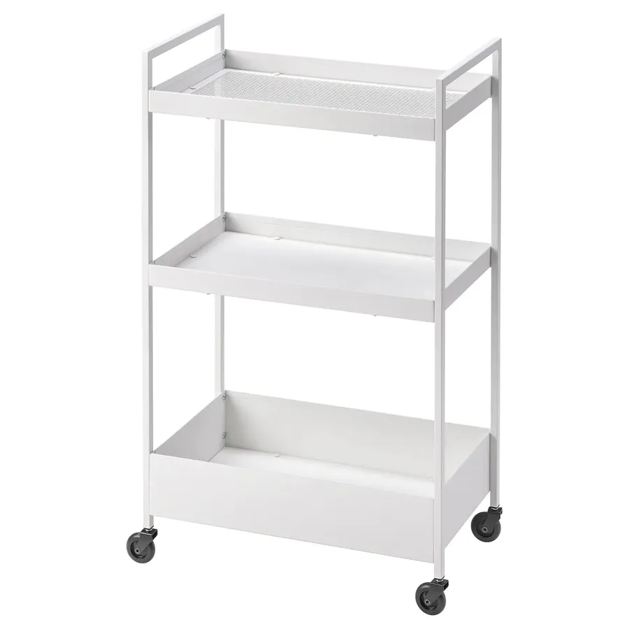 NISSAFORS trolley, white, 50.5x30x83 cm, 90465735