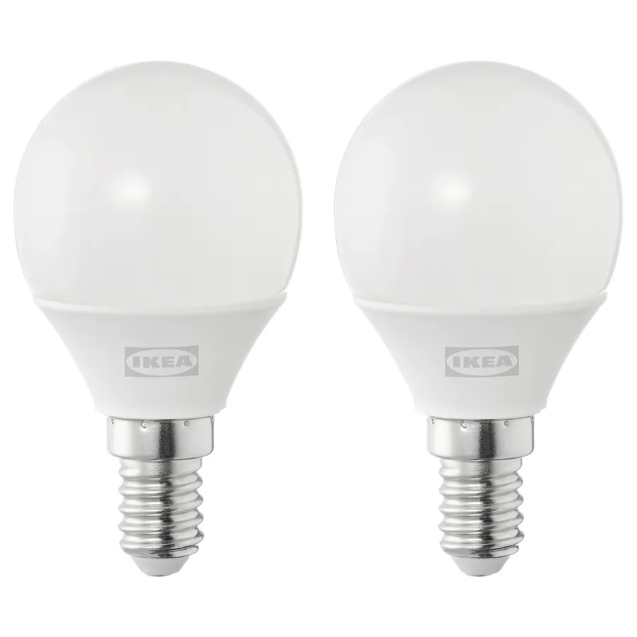 SOLHETTA LED bulb E14 250 lumen, globe opal white, 90498726