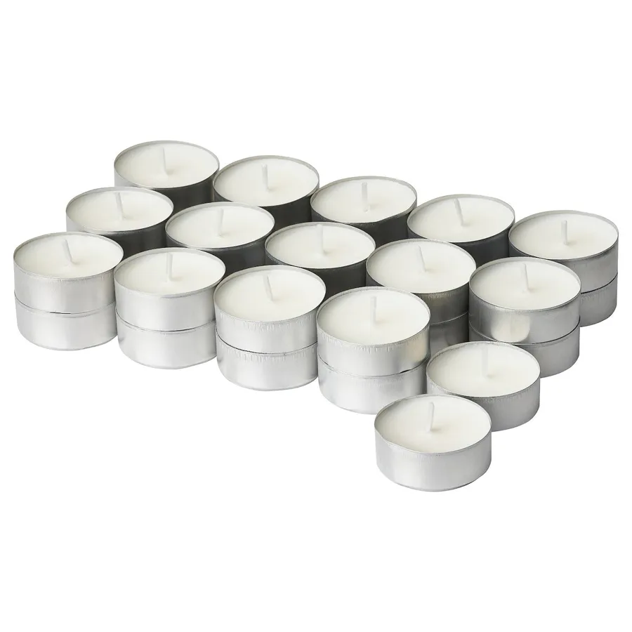JAMLIK Scented tealight, Vanilla/light beige 3.5 hr, 90502163