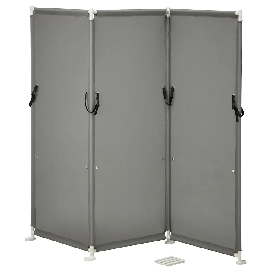 YTTERSKAR privacy screen, outdoor, grey, 185x150 cm, 90509485
