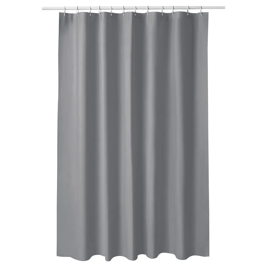 LUDDHAGTORN shower curtain, grey, 180x200 cm, 90557424