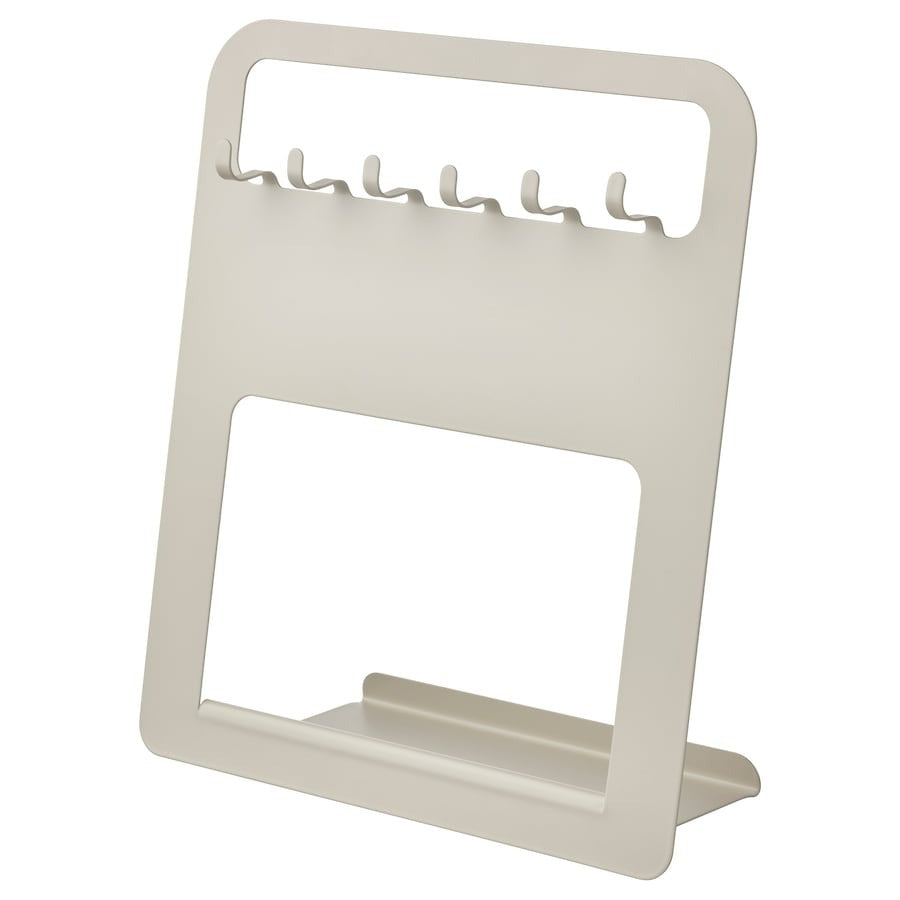 UPPFYLLD Holder for kitchen utensils, light grey/beige, 28x10 cm, 90533249