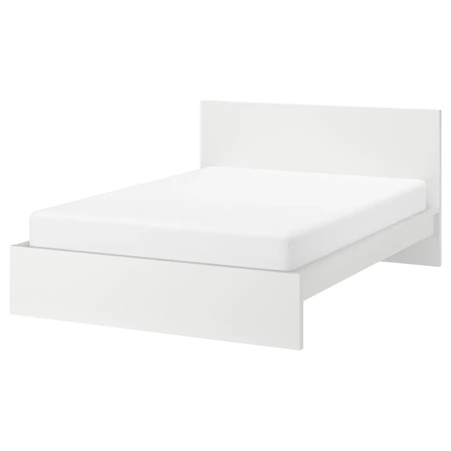 MALM Bed frame, high, white/LurOy, 150x200 cm, 99009450