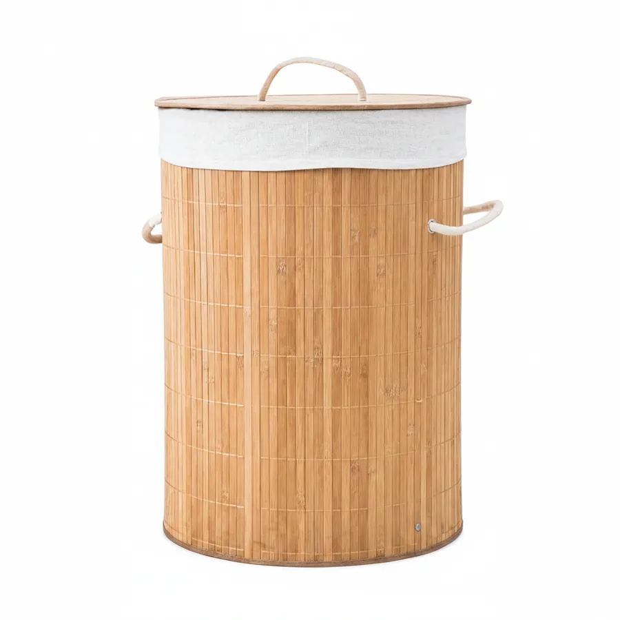 DLC Bamboo Laundry Basket D35 cm - Natural