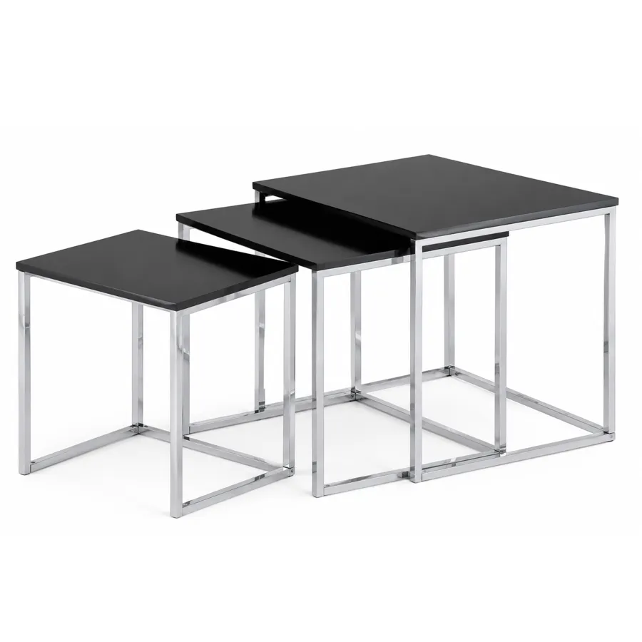 NEWAVE 3Pc Nesting Table - Black