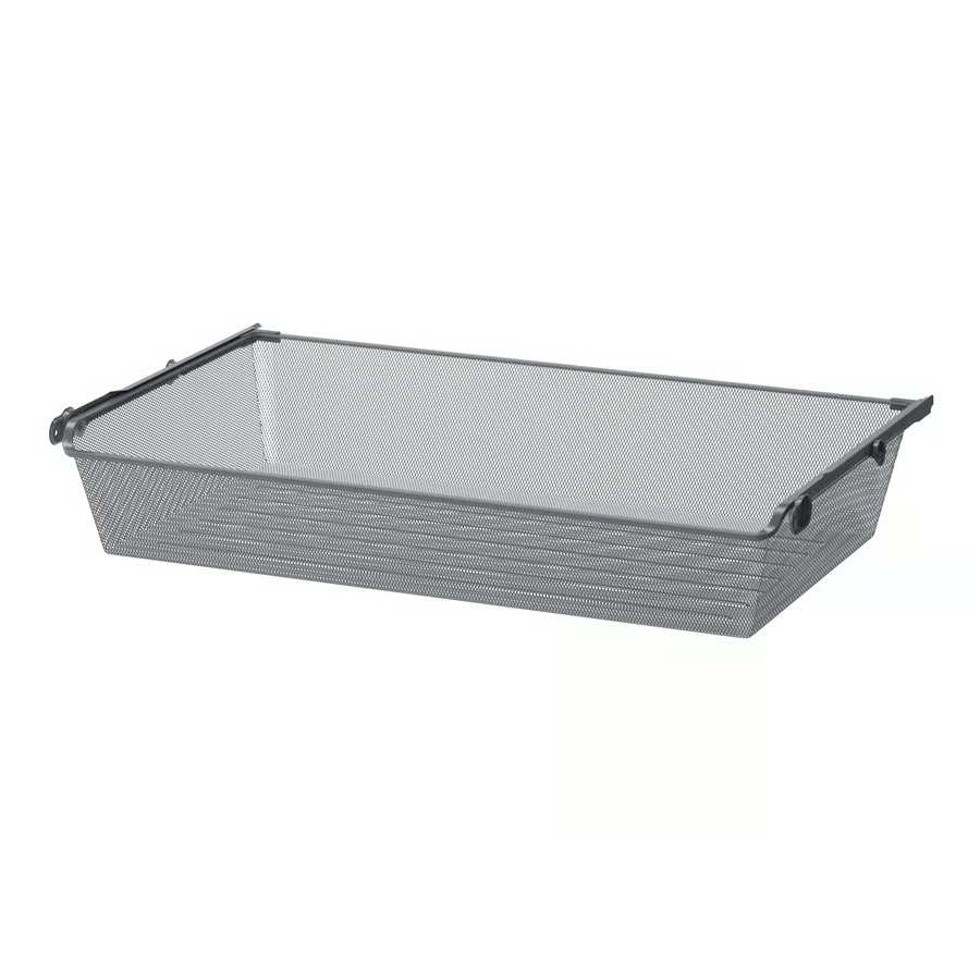 KOMPLEMENT Mesh basket with pull-out rail, dark grey, 100x58 cm, 99242613