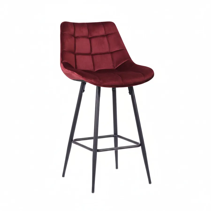 DLC Lorraine Barstool 54x47x95 cm - Burgundy