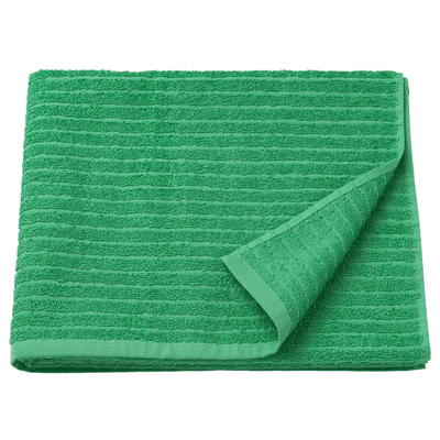 VAGSJON bath towel, bright green, 70x140 cm 00571127