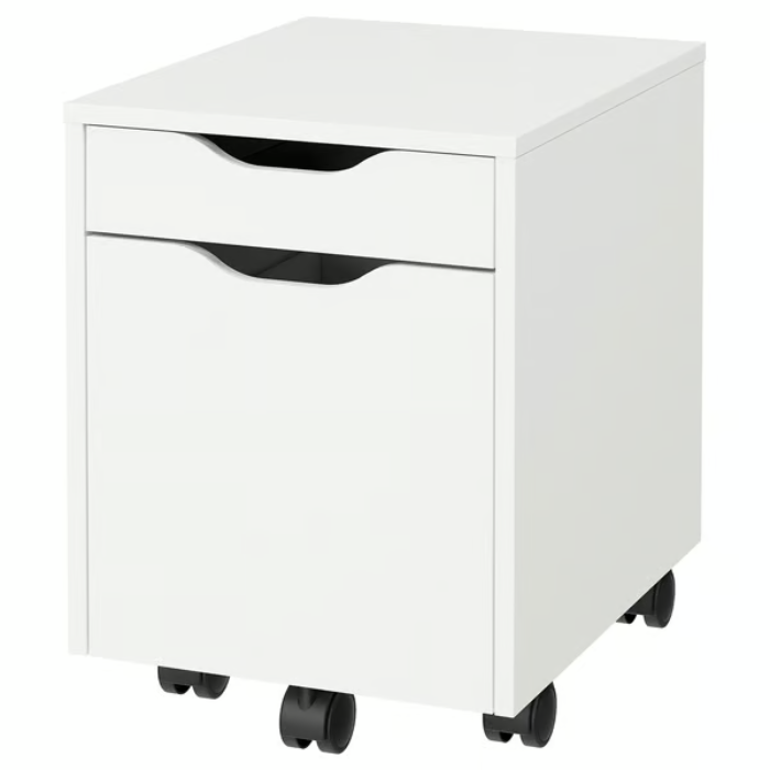 ALEX Drawer unit on castors, white/black 36x50 cm, 39582667