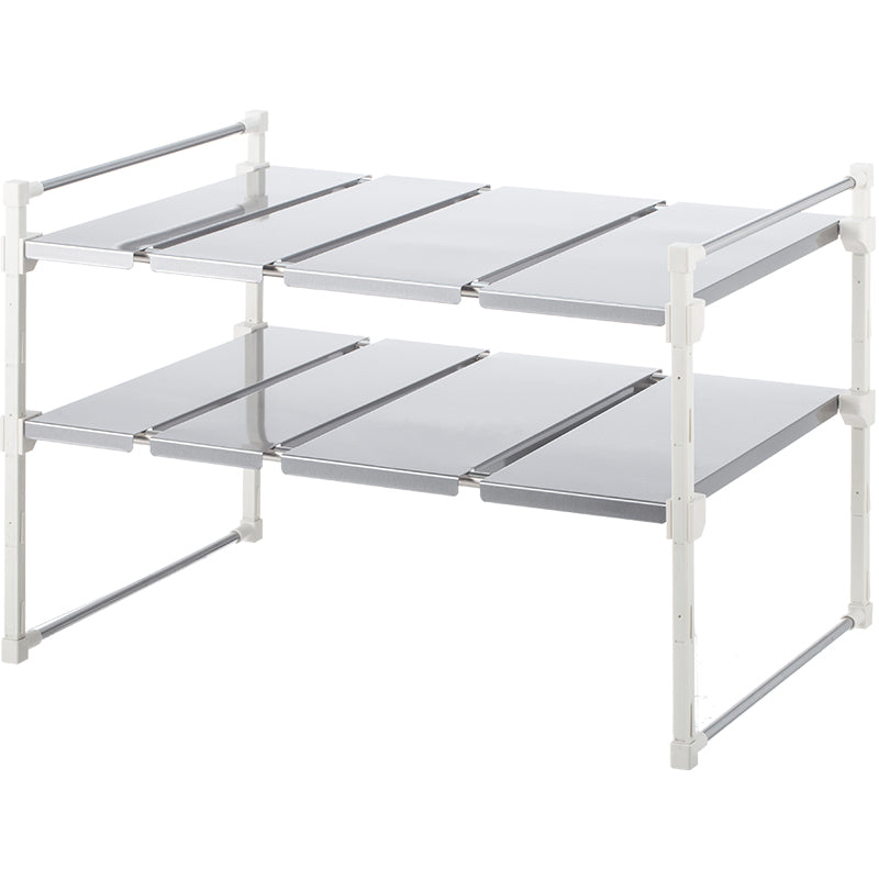 2 Tier Storage Rack-Stainless Steel, Metal, 44.5-79*40*40Cm 4589767215439