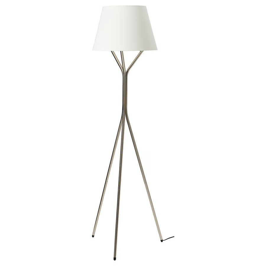 BLANKFYR Floor lamp, nickel-plated, 00566692