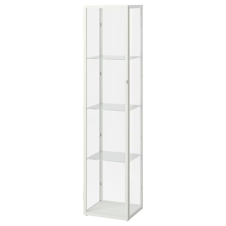 BLALIDEN Glass-door cabinet, white, 35x32x151 cm, 40501260