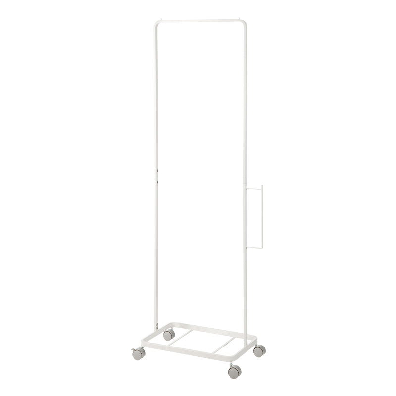 Movable Clothing Hanging Rack Shelf With Wheels, White, 50.5*30*142Cm 4589767228866