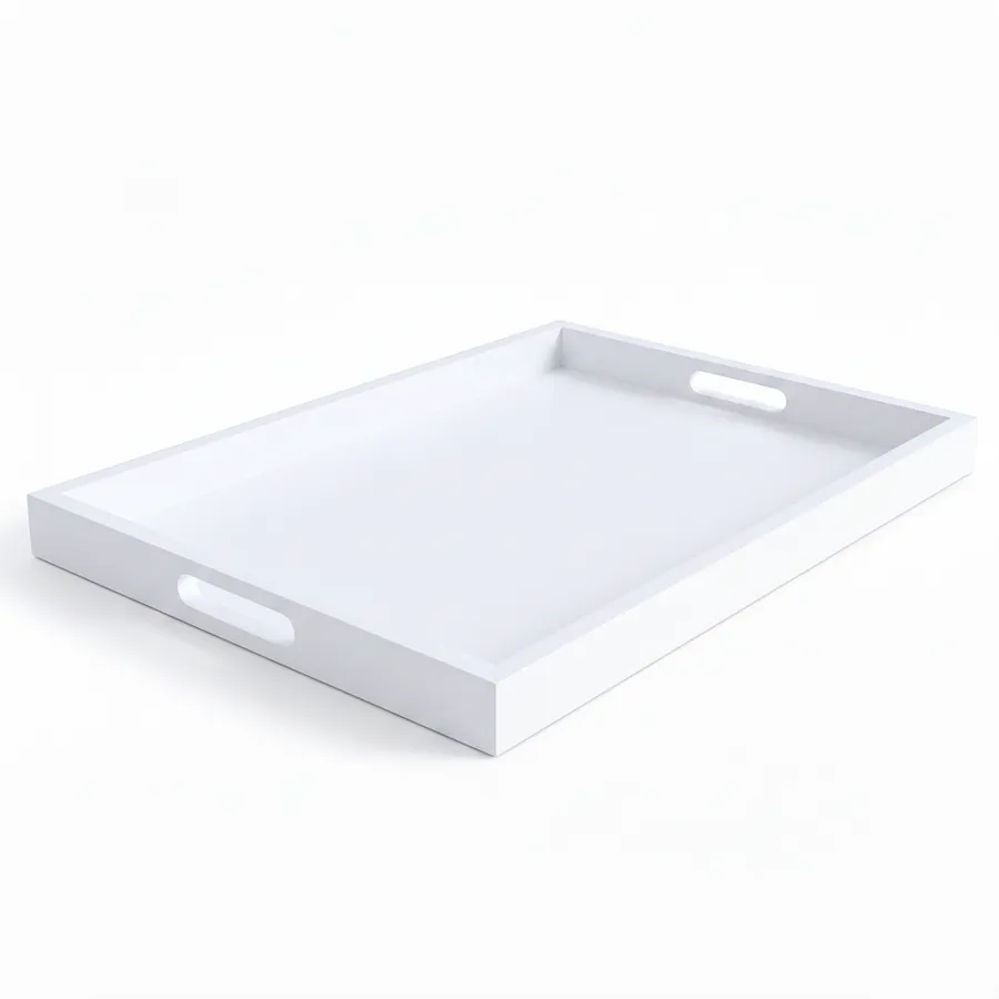 NEWAVE Wooden serving tray, white, 61x40cm, GC4217W