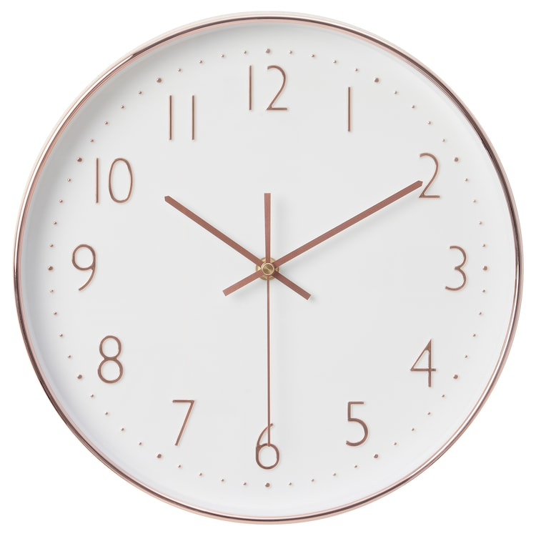 JANKIG Wall clock, copper-colour, 30 cm, 50534038