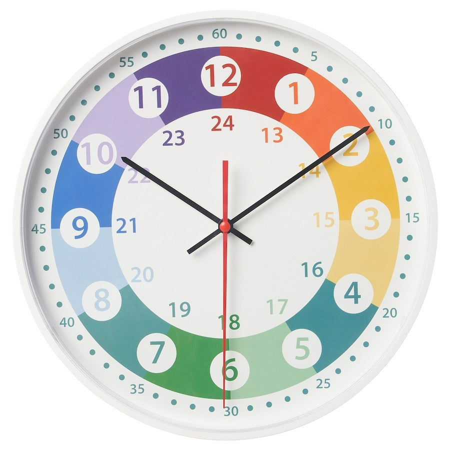 KORVTRAD Wall clock, low-voltage/multicolour, 28 cm, 00570335