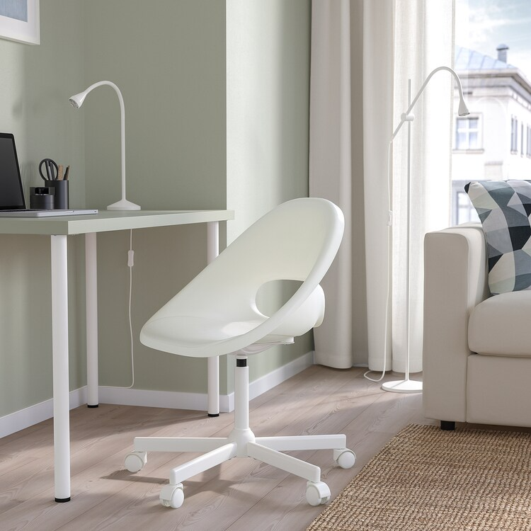 LOBERGET / MALSKAR Swivel chair, white, 59445467 (Pre-order)