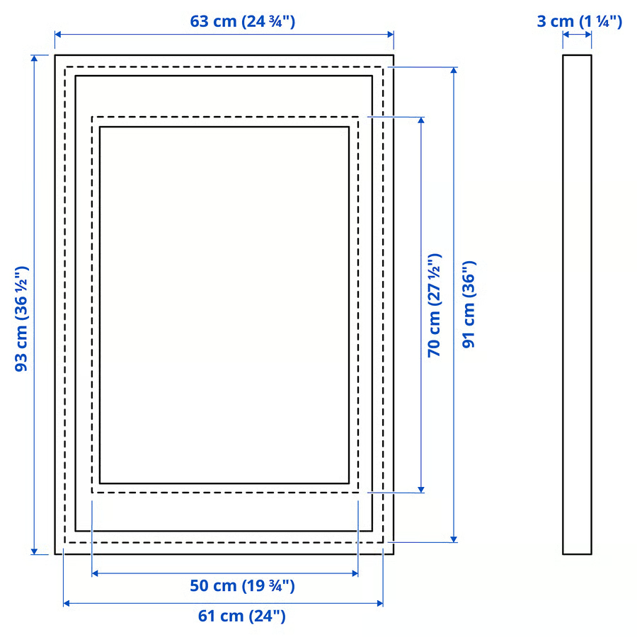 RODALM Frame, white, 61x91 cm, 80550116