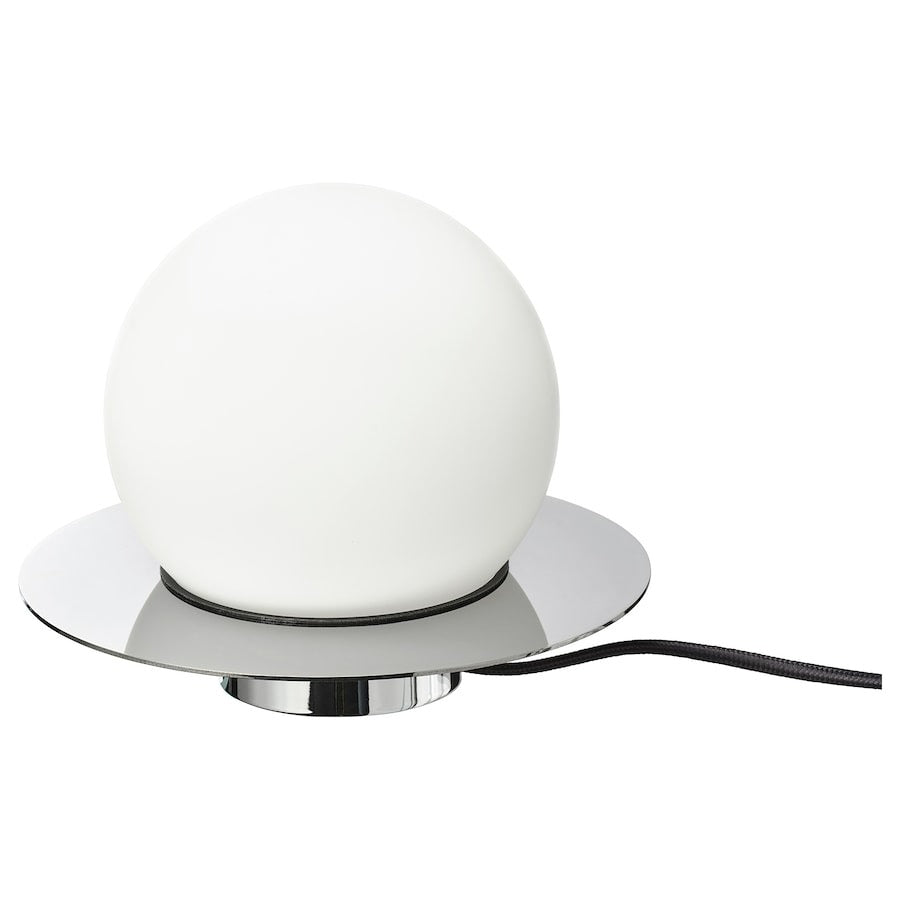 SIMRISHAMN Table/wall lamp, chrome-plated/opal white glass, 16 cm, 40437797
