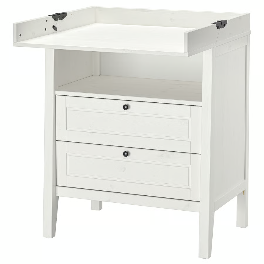 SUNDVIK Changing table/chest of drawers, white, 70591301