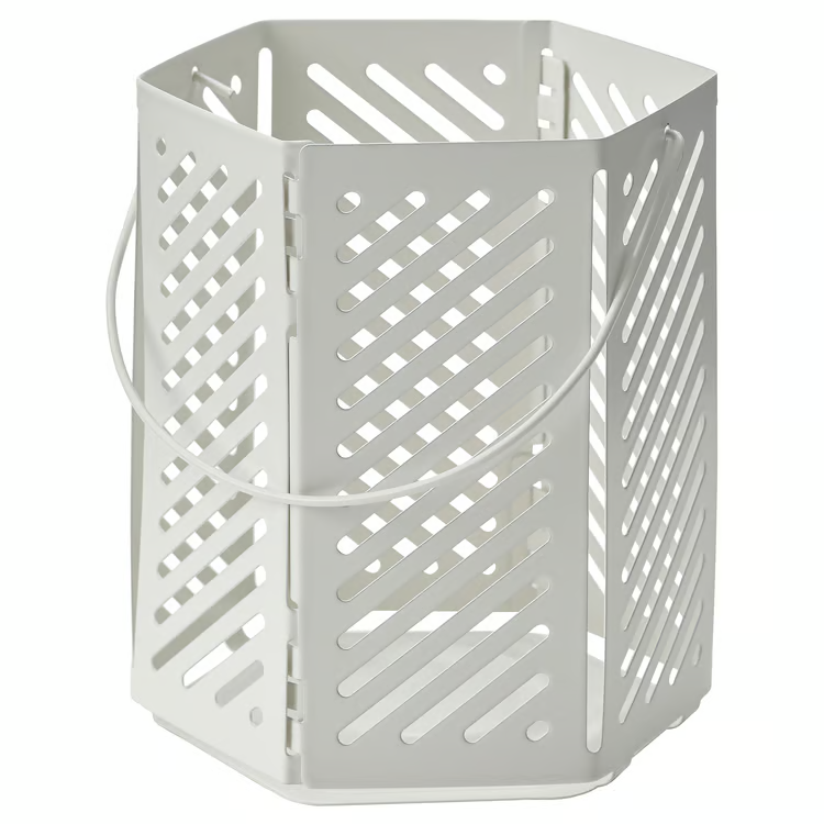 VARSYREN Lantern for tealight, white, 12 cm, 30581785